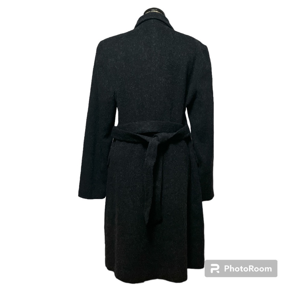 Vintage 90’s Y2K Women’s Long  Coat 🧥 Black/Dark Grey Wool Blend EUC - Picture 4 of 10